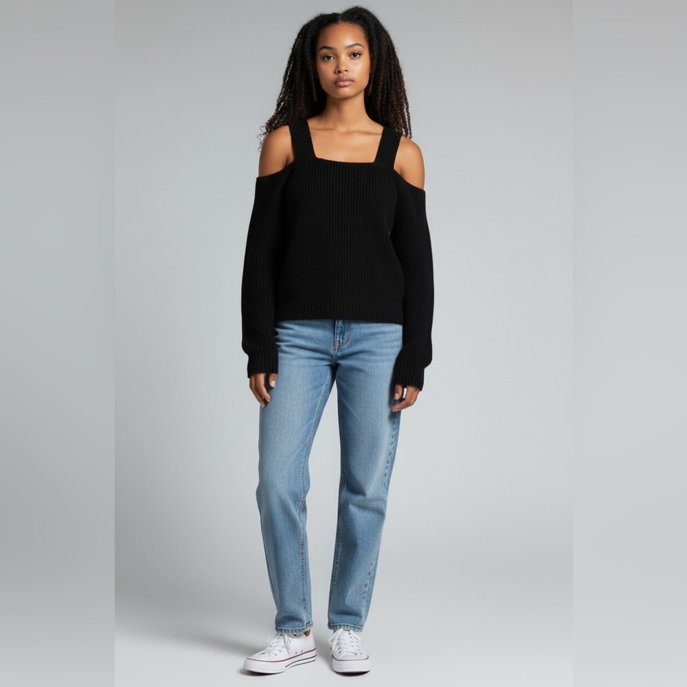 Wilfred Elegant Black Off-Shoulder Women's Top M